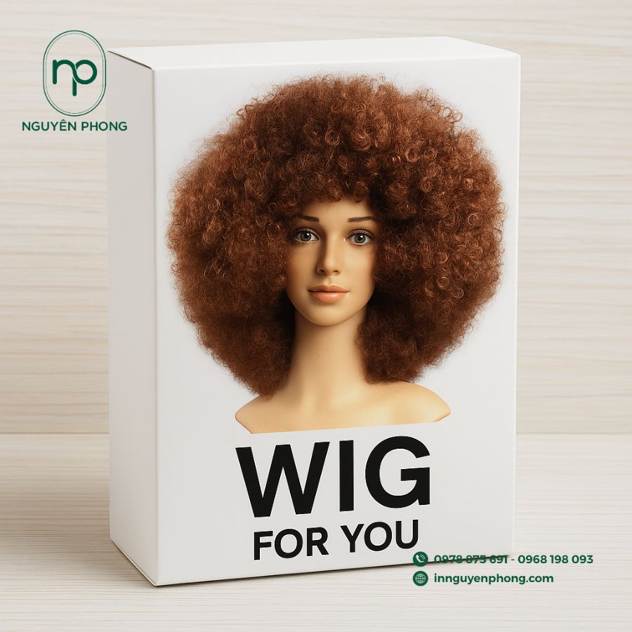 In hộp giấy đựng tóc giả giá rẻ